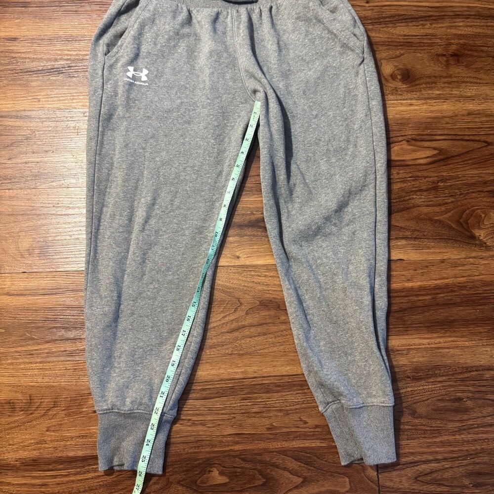 Under Armour Women's Rival Fleece Joggers Loose Fit Heathered Gray Size Large - Picture 5 of 10